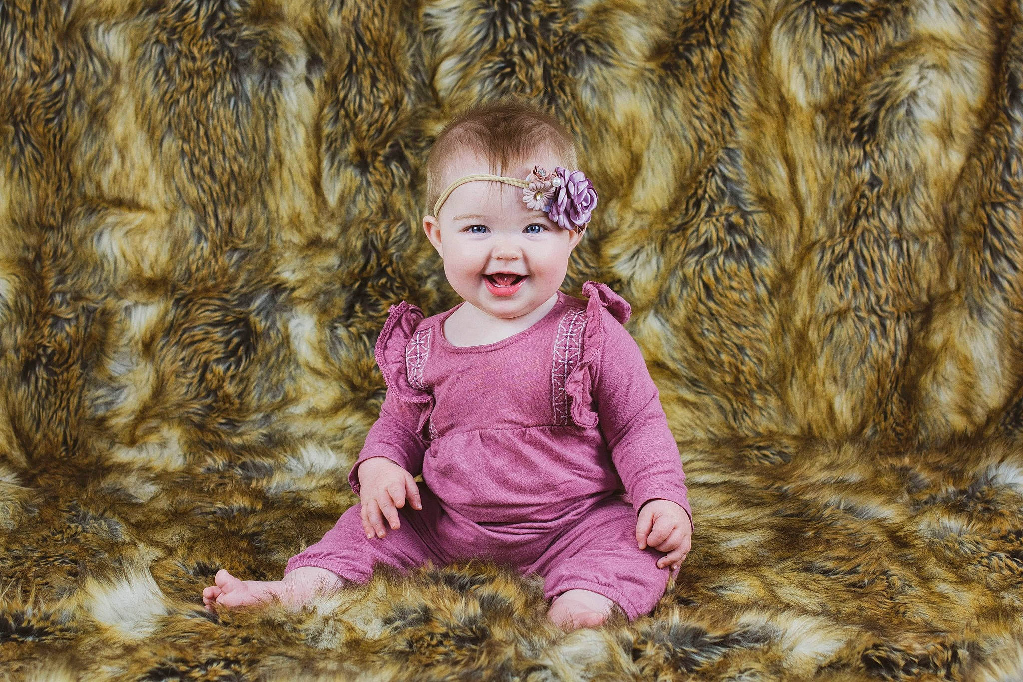 Emmie joined the competition — help win amazing prizes! baby, baby_toddler_clothing, dress, eye, fawn, grass, grass_family, happy, head, human_body, iris, joy, outerwear, people_in_nature, person, plant, smile, textile, toddler, tree