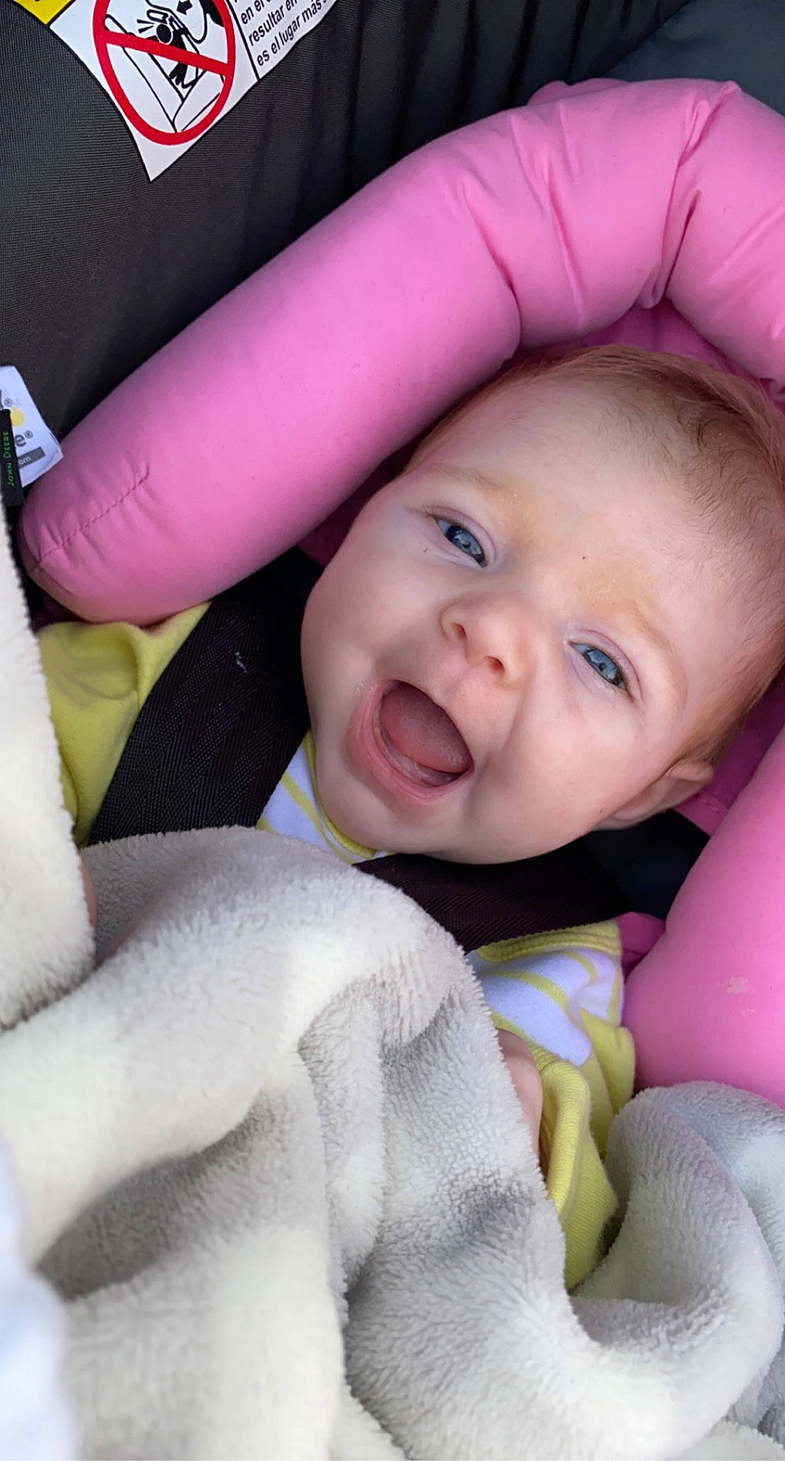 Raelynn joined the competition — help win amazing prizes! cheek, chin, comfort, eye, eyebrow, face, facial_expression, gesture, happy, head, iris, lip, mammal, mouth, nose, person, purple, skin, smile, textile