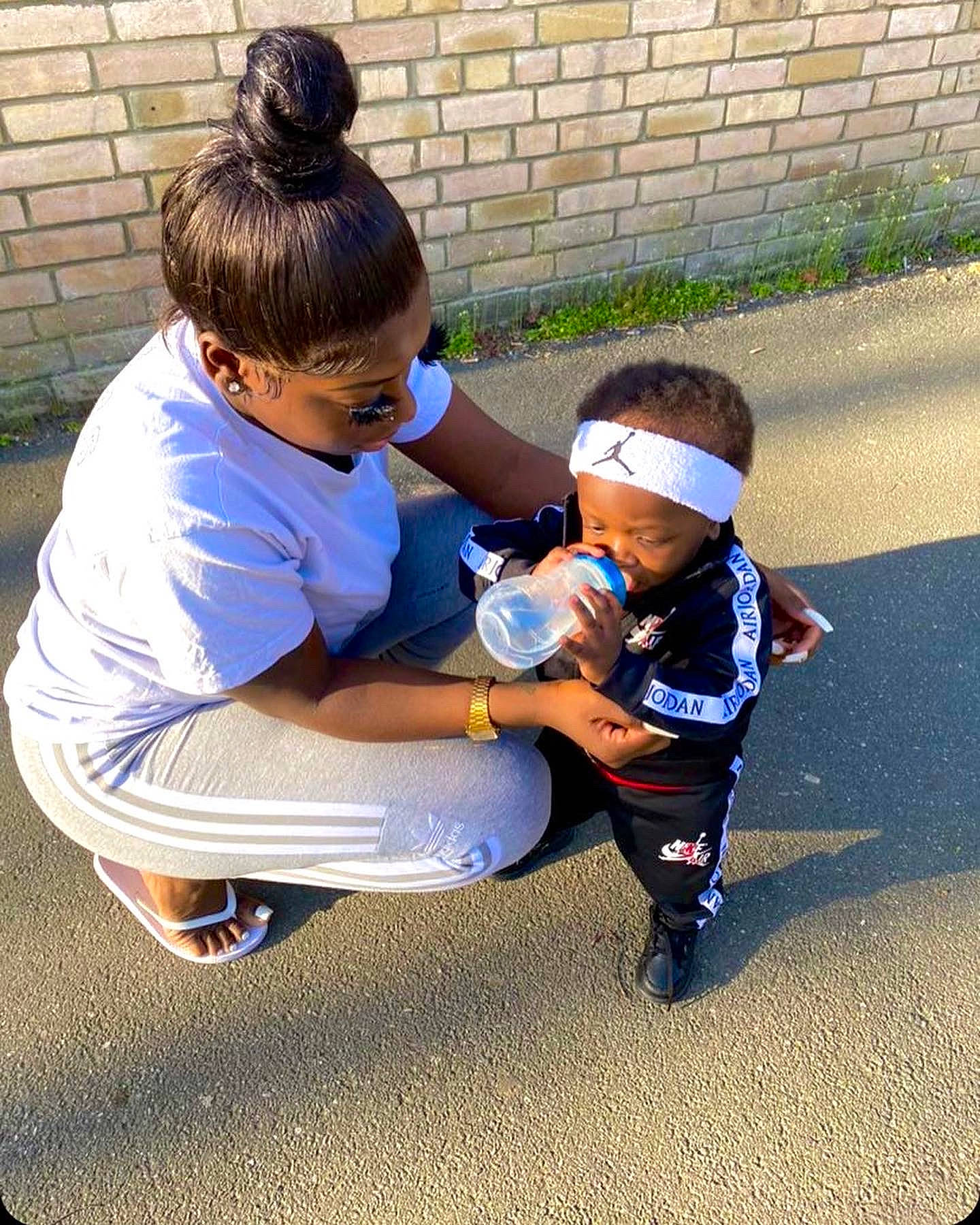 Jaziah joined the competition — help win amazing prizes! arm, asphalt, baby, child, electric_blue, eyewear, grass, hand, happy, hat, headwear, leg, leisure, people, person, plant, recreation, shoe, shorts, sneakers