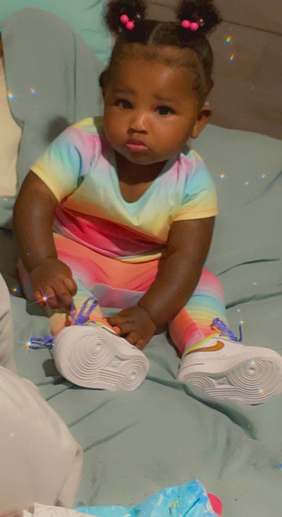 Journee joined the competition — help win amazing prizes! arm, child, comfort, elbow, finger, fun, hairstyle, happy, head, joint, knee, leisure, organ, person, plastic_bottle, sitting, skin, t_shirt, thigh, toddler