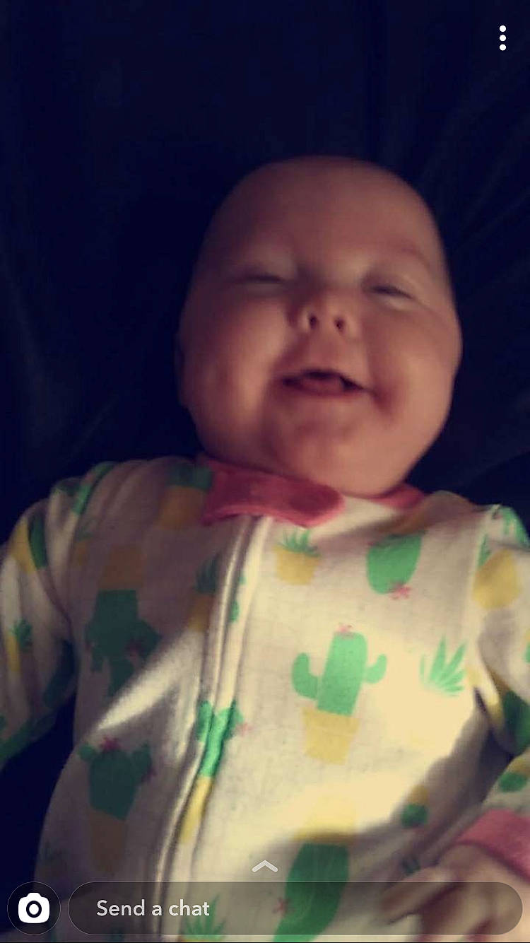 Brayleigh is registered to the contest to win money with this photo: baby, cheek, child, chin, cool, ear, eye, face, facial_expression, forehead, fun, happy, head, laugh, lip, mouth, nose, person, skin, smile
