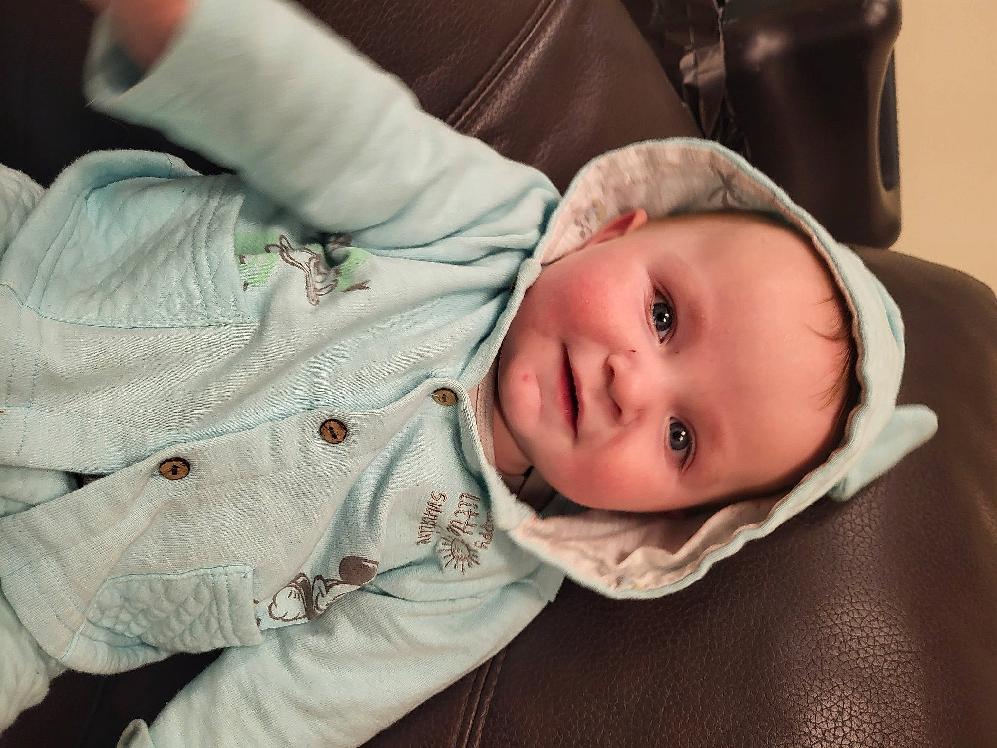 Allan joined the competition — help win amazing prizes! baby, baby_products, baby_toddler_clothing, cheek, child, collar, comfort, flash_photography, happy, person, portrait_photography, sitting, skin, sleeve, smile, toddler, wood