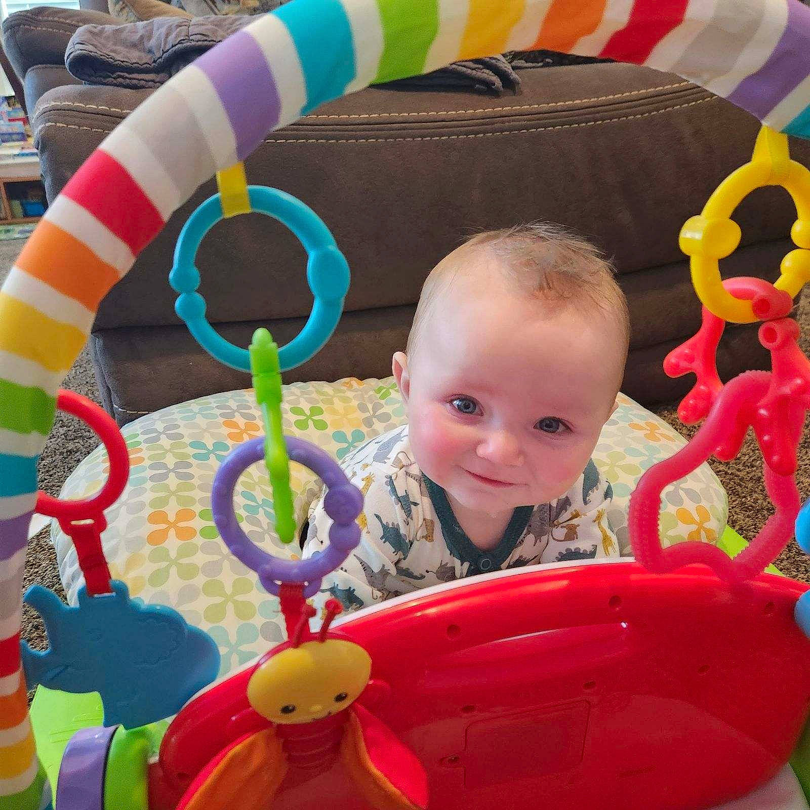 Allan joined the competition — help win amazing prizes! baby, baby_playing_with_toys, baby_products, baby_toddler_clothing, baby_toys, cheek, child, fun, happy, head, joy, leisure, person, photograph, play, product, recreation, smile, snapshot, toddler