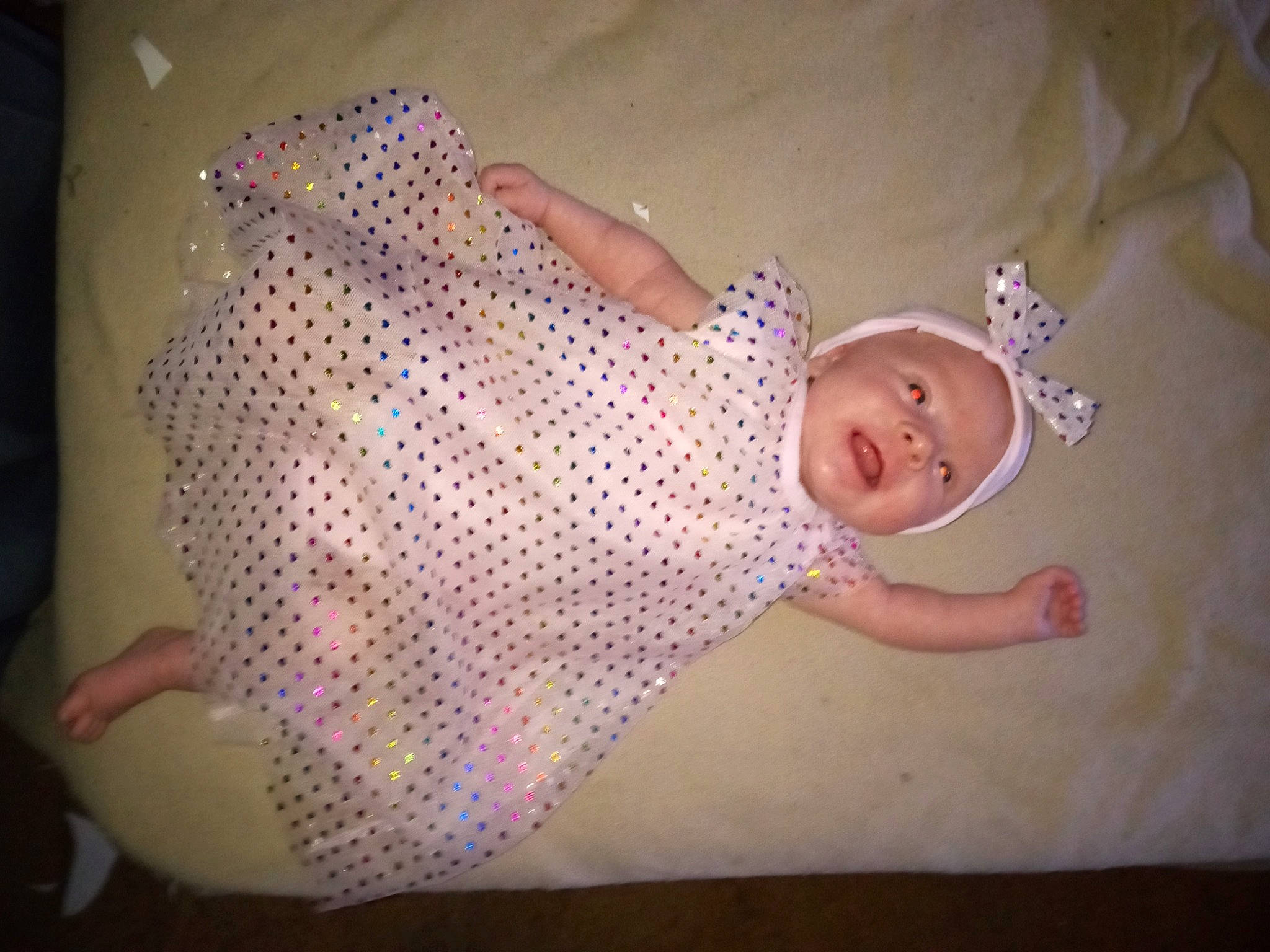 Heaven joined the competition — help win amazing prizes! abdomen, baby, baby_products, baby_safety, baby_toddler_clothing, beauty, chest, child, comfort, dress, head, headgear, headwear, infant_bodysuit, linens, pattern, person, room, sleeve, smile