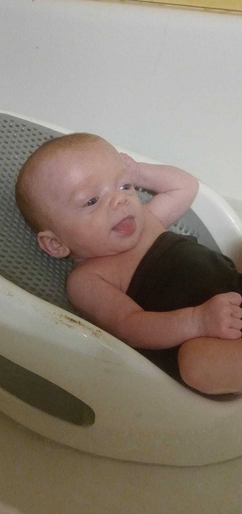 Mavrick joined the competition — help win amazing prizes! arm, baby, baby_toddler_clothing, bathtub, cheek, child, chin, comfort, eye, eyebrow, finger, flooring, fun, iris, lip, mouth, nose, person, skin, stomach