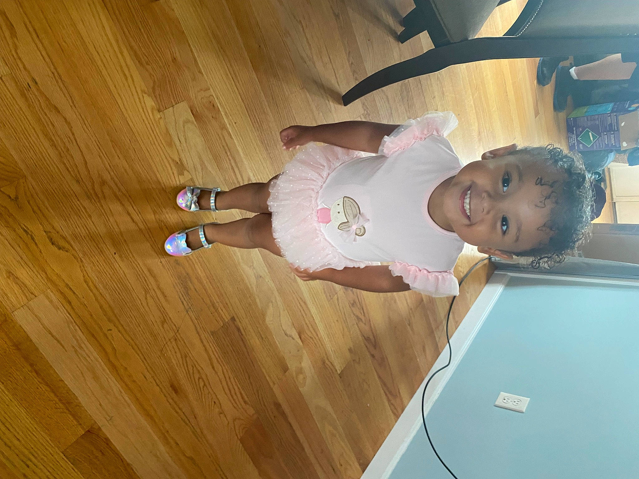 Adaline joined the competition — help win amazing prizes! automotive_exterior, ceiling, elbow, floor, flooring, fun, happy, hardwood, human_leg, joy, laminate_flooring, leisure, person, plywood, recreation, toddler, varnish, vehicle_door, windshield, wood