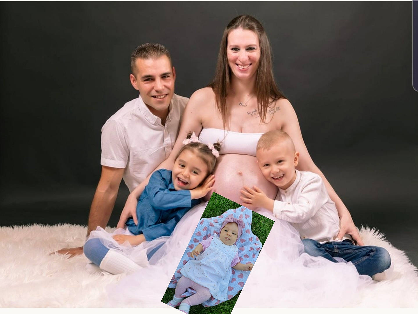 William Et Anjie a rejoint le concours — aidez-le/la à gagner de superbes lots ! baby, child, comfort, event, face, family_pictures, family_taking_photos_together, flash_photography, fun, gesture, grass, happy, headwear, joy, leisure, people, people_in_nature, person, sitting, smile