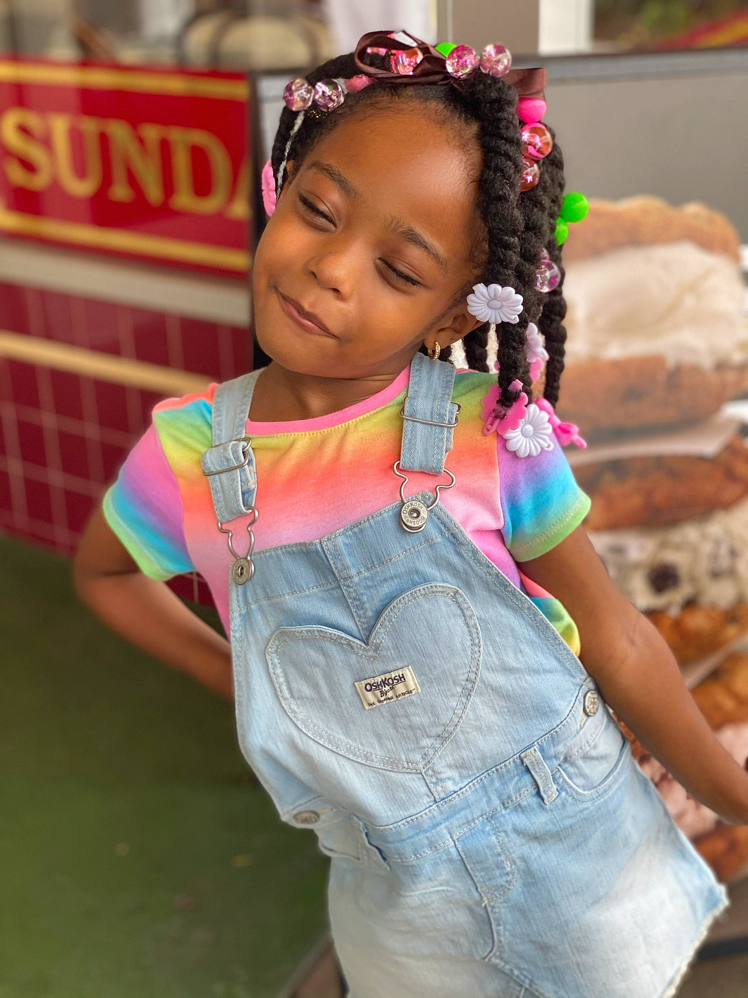 Malaya joined the competition — help win amazing prizes! baby_toddler_clothing, child, event, fashion_accessory, fashion_design, fun, hairstyle, happy, human_leg, joy, magenta, pattern, person, pink, skin, sleeve, smile, thigh, toddler, tradition