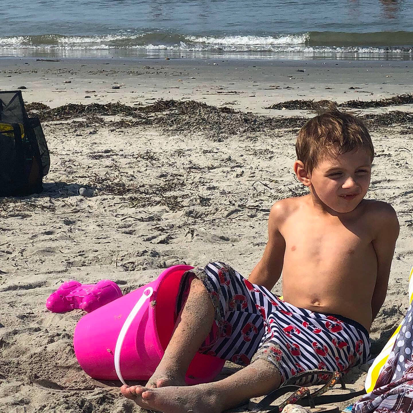 Caiden joined the competition — help win amazing prizes! beach, coast, fun, leg, ocean, person, sand, sea, shorts, summer, sun_tanning, tourism, vacation
