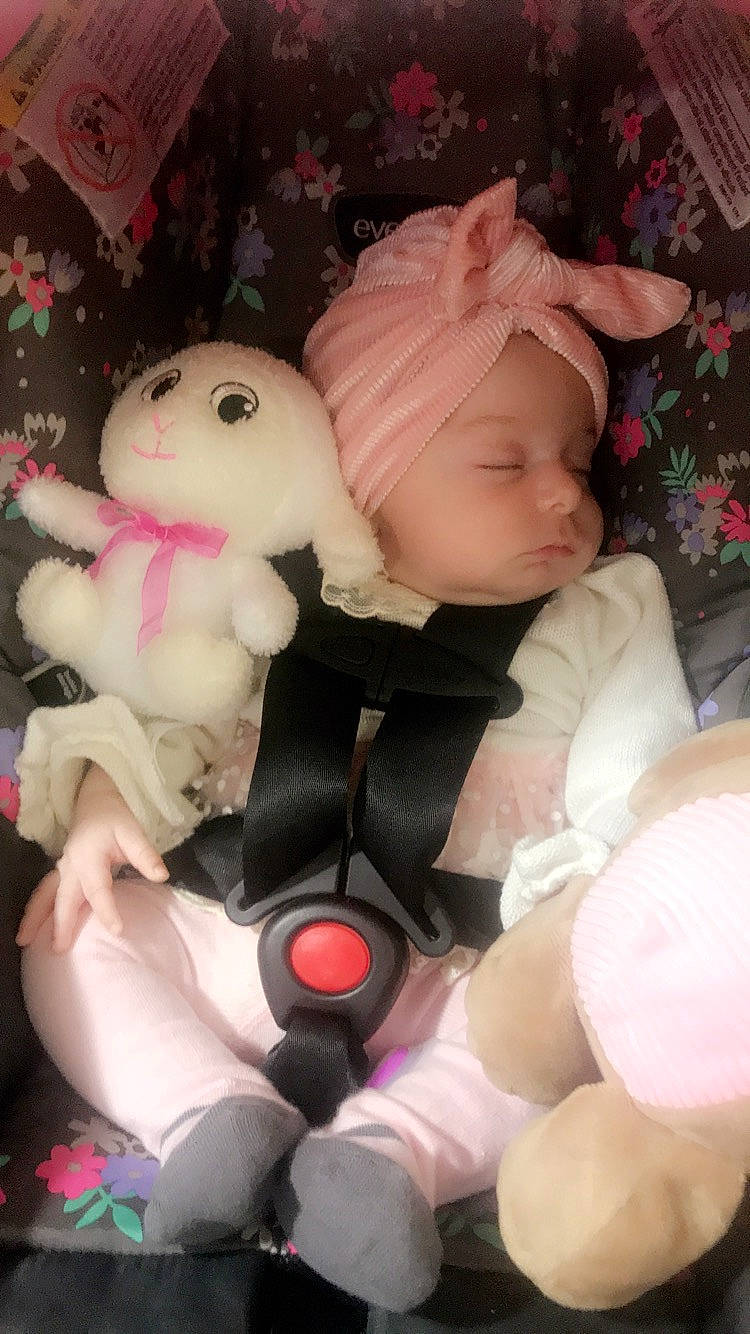 Calia Rose is registered to the contest to win money with this photo: baby, baby_products, cheek, child, doll, person, pink, plush, product, skin, stuffed_toy, teddy_bear, textile, toddler, toy