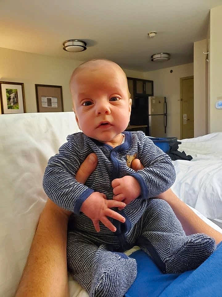 Gunner joined the competition — help win amazing prizes! arm, baby, cheek, child, comfort, finger, leg, person, room, sitting, skin, thumb, toddler