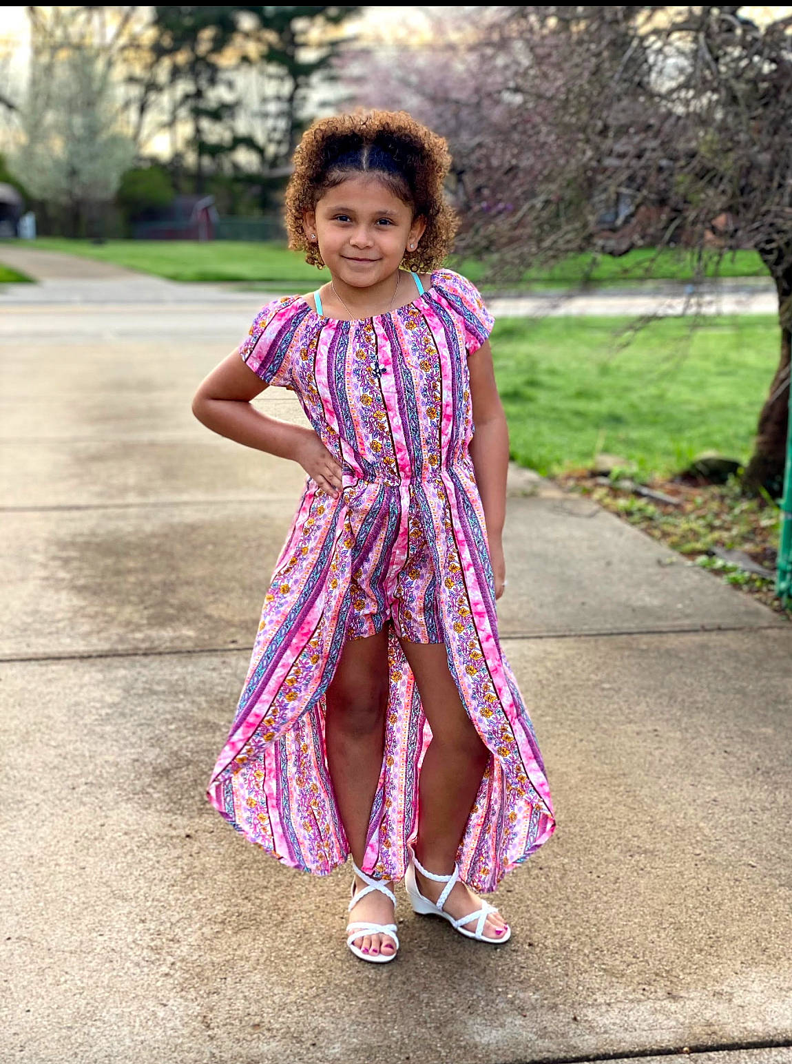 Natalia joined the competition — help win amazing prizes! day_dress, electric_blue, face, fashion_design, formal_wear, fun, grass, happy, joy, magenta, one_piece_garment, pattern, people_in_nature, person, pink, plaid, plant, purple, recreation, sleeve