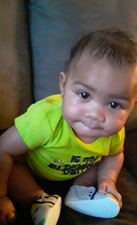 Seth joined the competition — help win amazing prizes! baby, cheek, child, face, mouth, nose, person, skin, smile, toddler, tummy_time