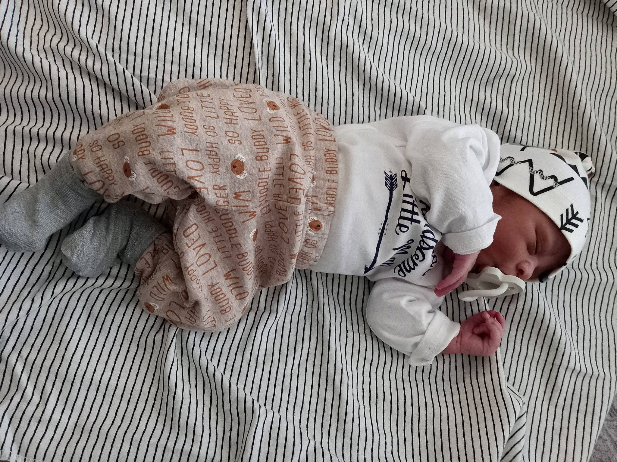 John joined the competition — help win amazing prizes! baby, baby_products, baby_sleeping, baby_toddler_clothing, button, child, comfort, fashion_accessory, flooring, grey, linens, pattern, person, plaid, sitting, sleeve, tartan, toddler, wood, wool