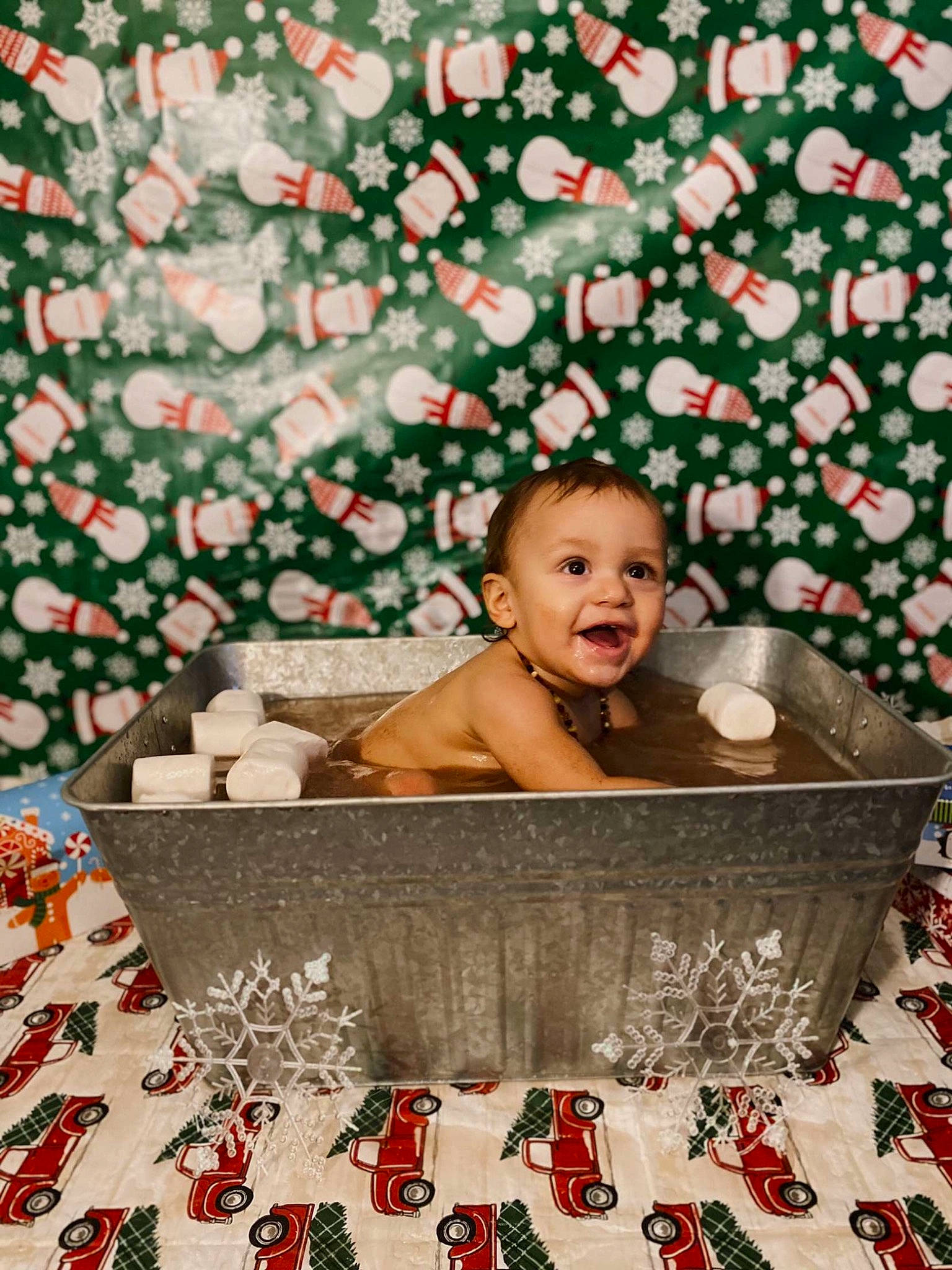 Alec joined the competition — help win amazing prizes! baby, baby_laughing, barechested, bathing, chest, christmas, christmas_decoration, christmas_eve, christmas_ornament, holiday, home_accessories, interior_design, ornament, person, tummy_time, wallpaper