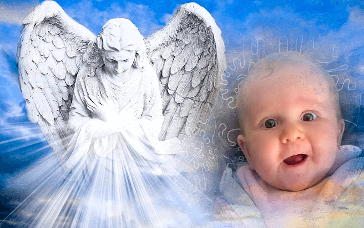 Evangeline participe au concours pour gagner de l'argent avec cette photo : angel, art, baby, cg_artwork, close_up, cloud, feather, fictional_character, freezing, gesture, happy, illustration, mythical_creature, mythology, painting, person, sculpture, sky, stock_photography, supernatural_creature