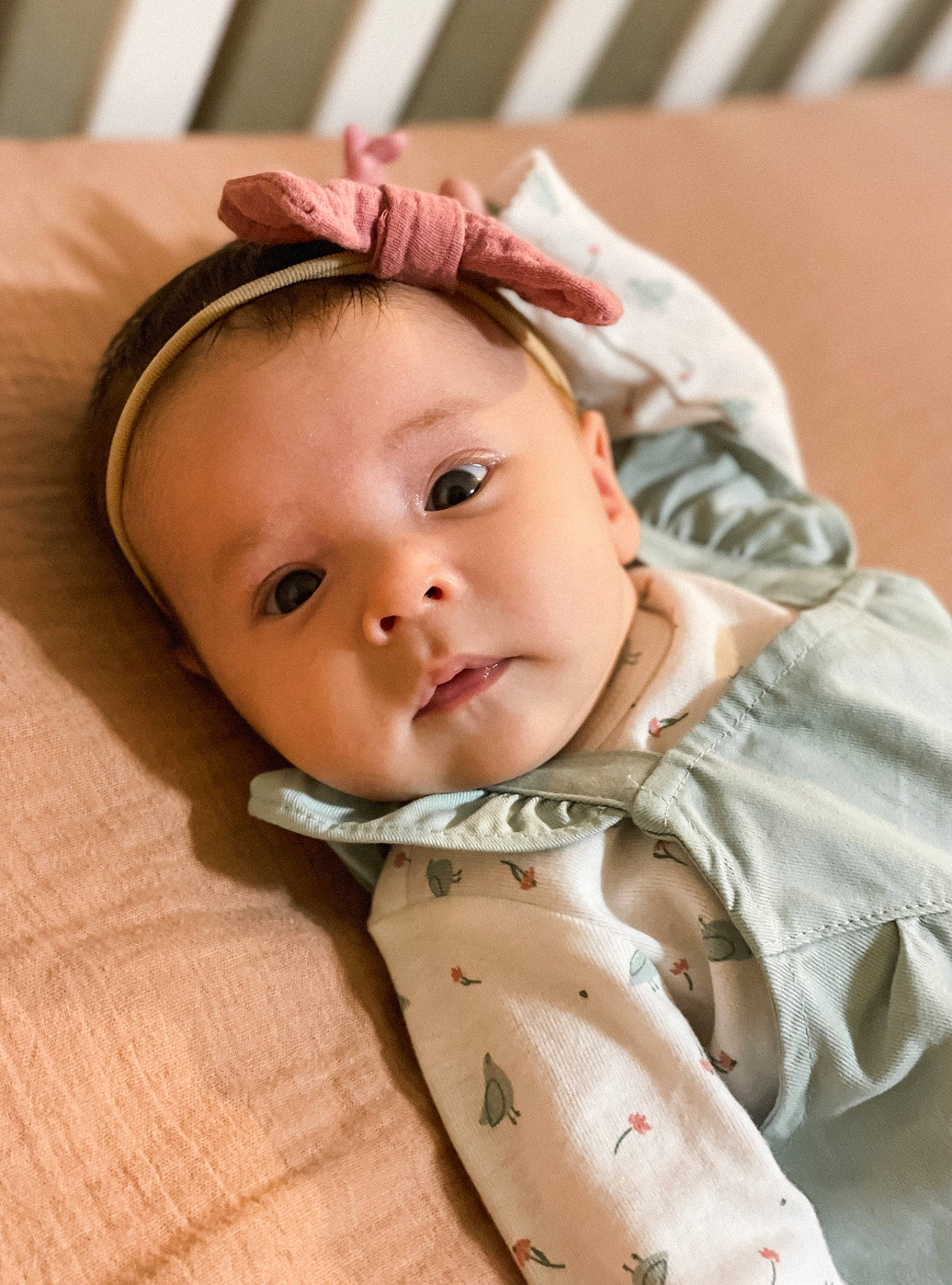 Lily joined the competition — help win amazing prizes! baby, baby_toddler_clothing, cheek, chin, collar, comfort, ear, eye, eyebrow, eyelash, face, happy, head, iris, linens, lip, neck, person, skin, sleeve