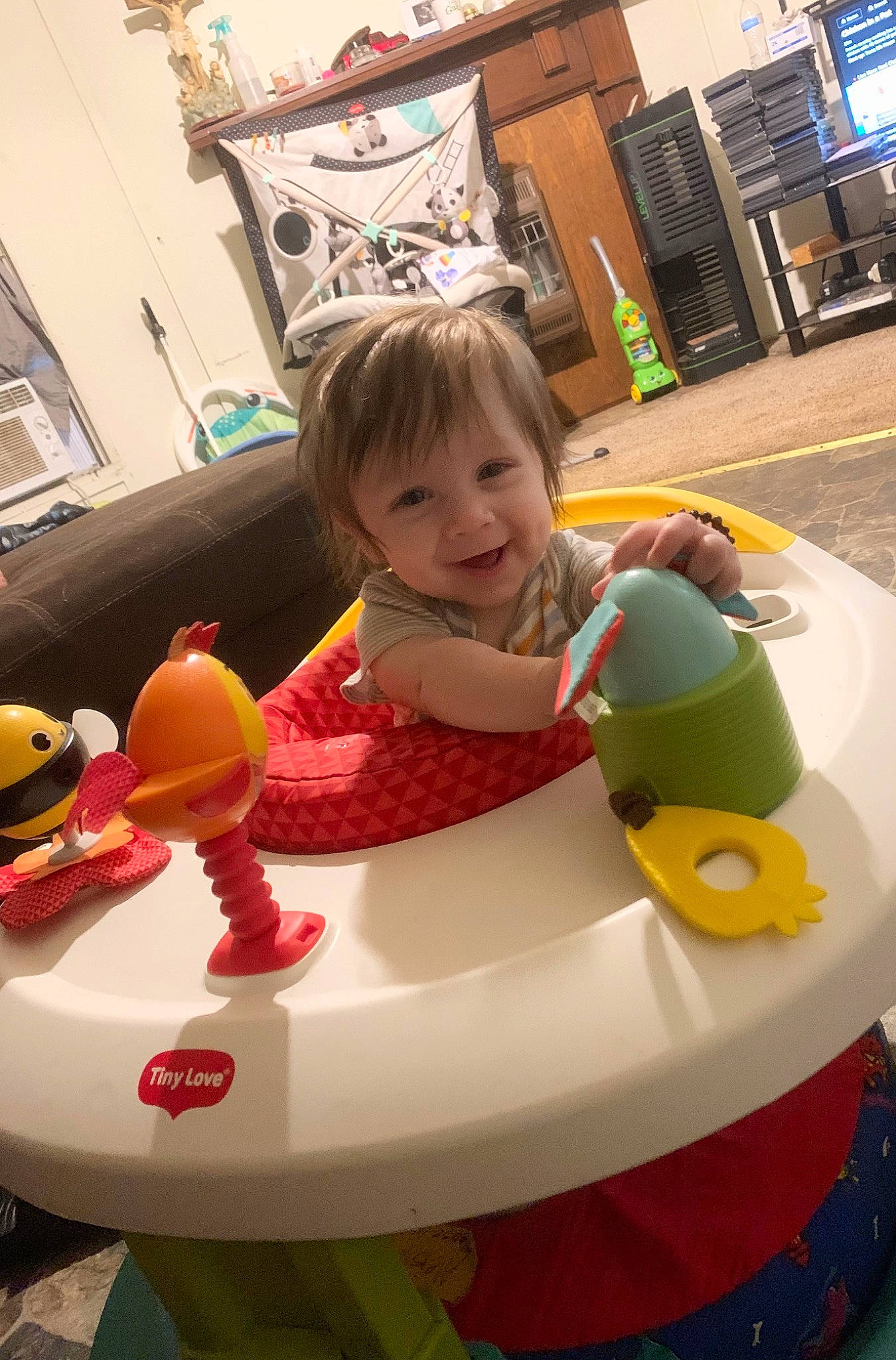Bodhi joined the competition — help win amazing prizes! baby, baby_playing_with_toys, baby_products, bumper, child, event, fun, games, icing, joy, leisure, party, person, picture_frame, recreation, riding_toy, sitting, smile, sugar_cake, toddler