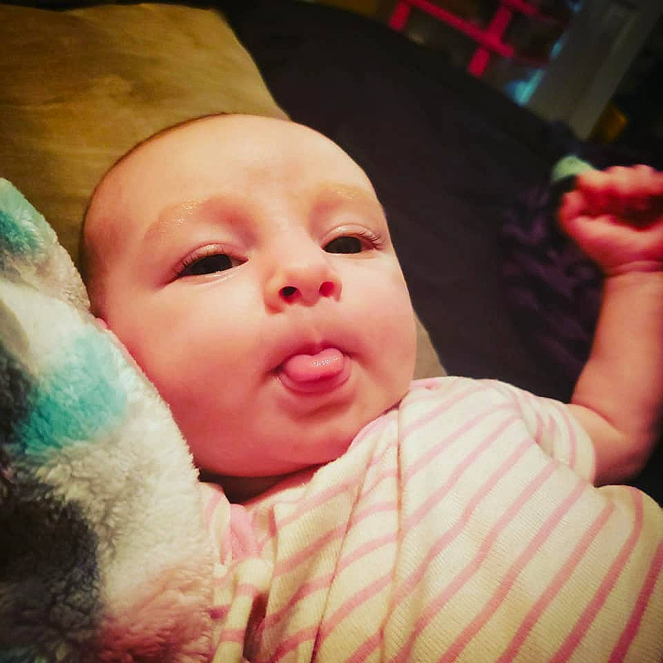 Sophia-grace is registered to the contest to win money with this photo: baby, beauty, birth, cheek, child, cool, ear, electronic_device, eye, face, finger, hand, head, lip, mouth, nose, person, skin, sleep, smile