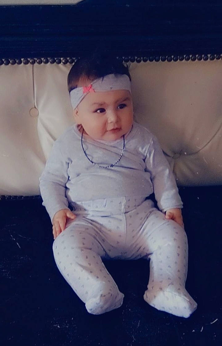 Zaïna participe au concours pour gagner de l'argent avec cette photo : baby, baby_toddler_clothing, cheek, child, cool, eye, flash_photography, flooring, fun, happy, headwear, human_body, lip, neck, outerwear, person, portrait_photography, sitting, skin, sleeve