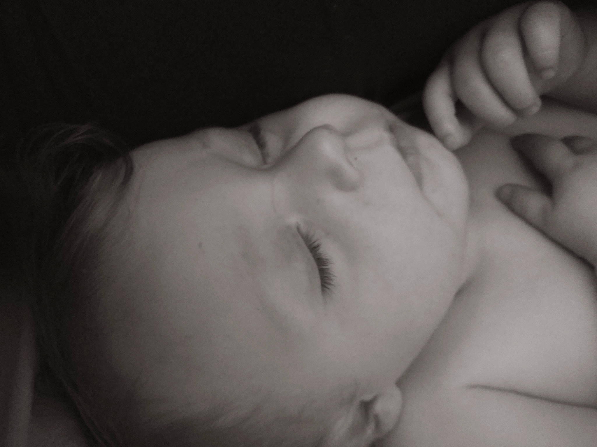 Emilee joined the competition — help win amazing prizes! baby, beauty, black, black_and_white, cheek, child, chin, close_up, eye, eyebrow, face, finger, forehead, hand, head, lip, mouth, nose, person, photograph