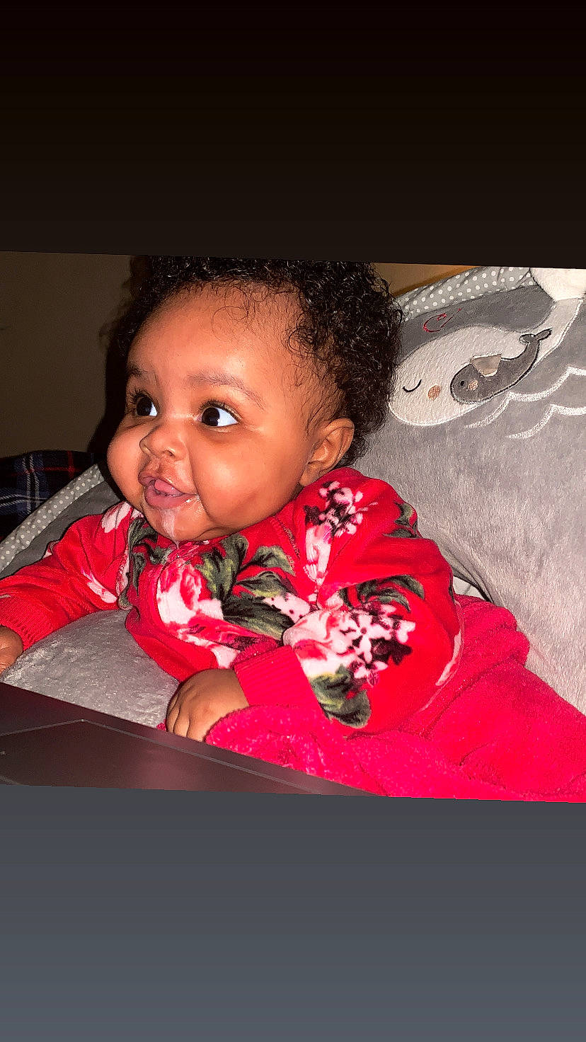 Kiyomi is registered to the contest to win money with this photo: baby, baby_toddler_clothing, cheek, child, comfort, eyebrow, eyelash, lip, person, portrait_photography, toddler