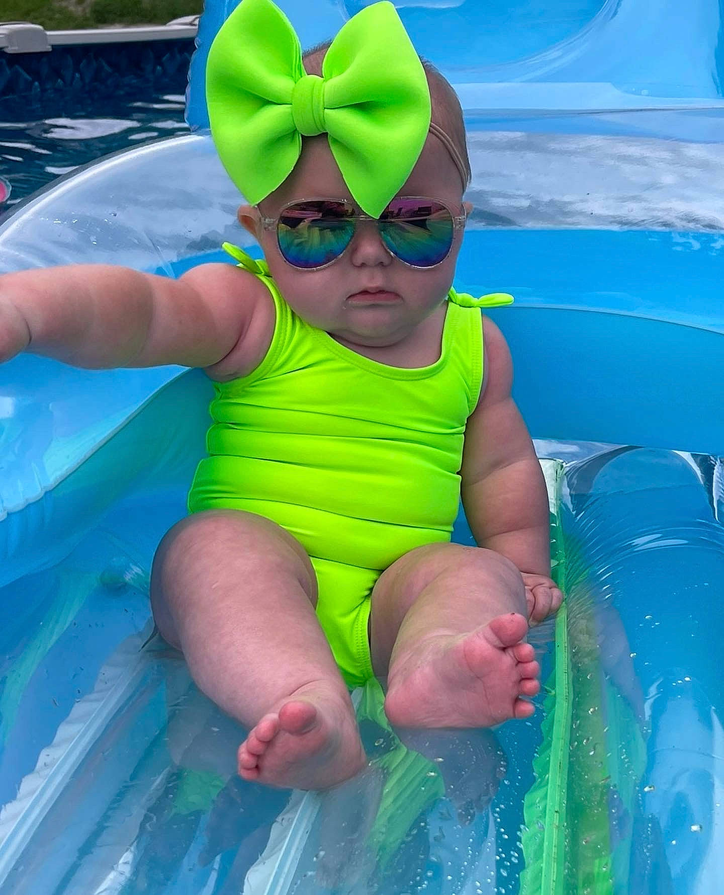 Memphis joined the competition — help win amazing prizes! aqua, arm, azure, baby, baby_toddler_clothing, blue, eyewear, fun, goggles, green, happy, head, human_body, leisure, light, person, photograph, summer, toddler, vision_care