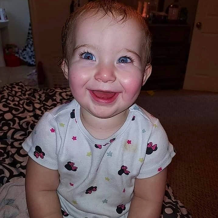 Veronica joined the competition — help win amazing prizes! arm, baby_toddler_clothing, cheek, chin, ear, eyebrow, eyelash, hair, happy, head, human_body, jaw, joy, lip, mouth, neck, nose, person, skin, sleeve