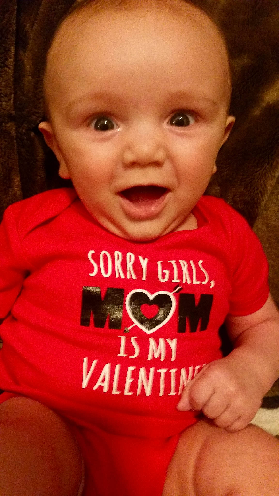 Rowan joined the competition — help win amazing prizes! baby, baby_toddler_clothing, cheek, child, chin, cool, face, facial_expression, forehead, head, lip, mouth, nose, organ, person, pink, product, red, skin, smile