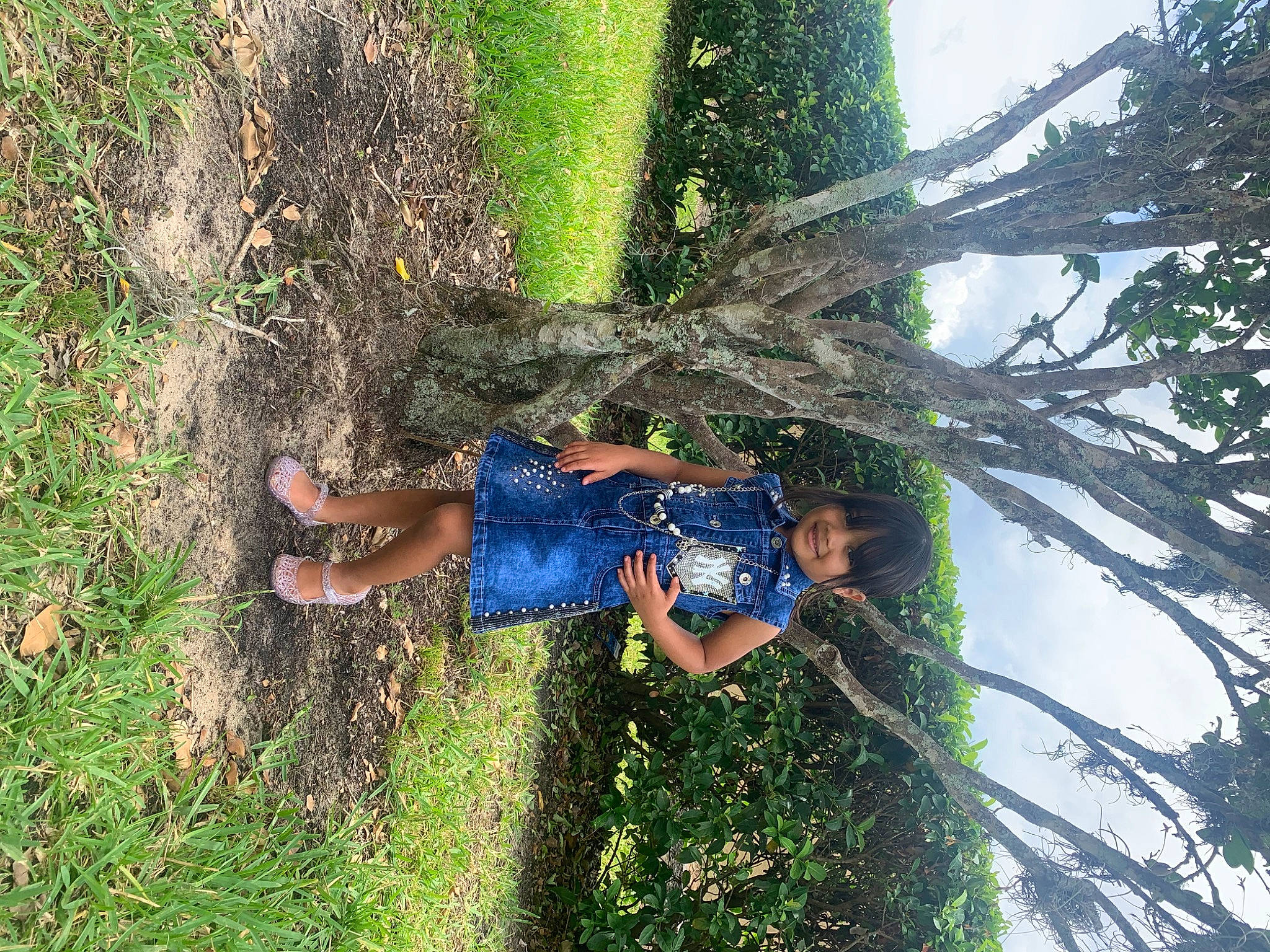 Kamila joined the competition — help win amazing prizes! electric_blue, forest, fun, grass, groundcover, happy, joy, leisure, people_in_nature, person, plant, plant_stem, shrub, sky, soil, terrestrial_plant, toddler, tree, trunk, twig