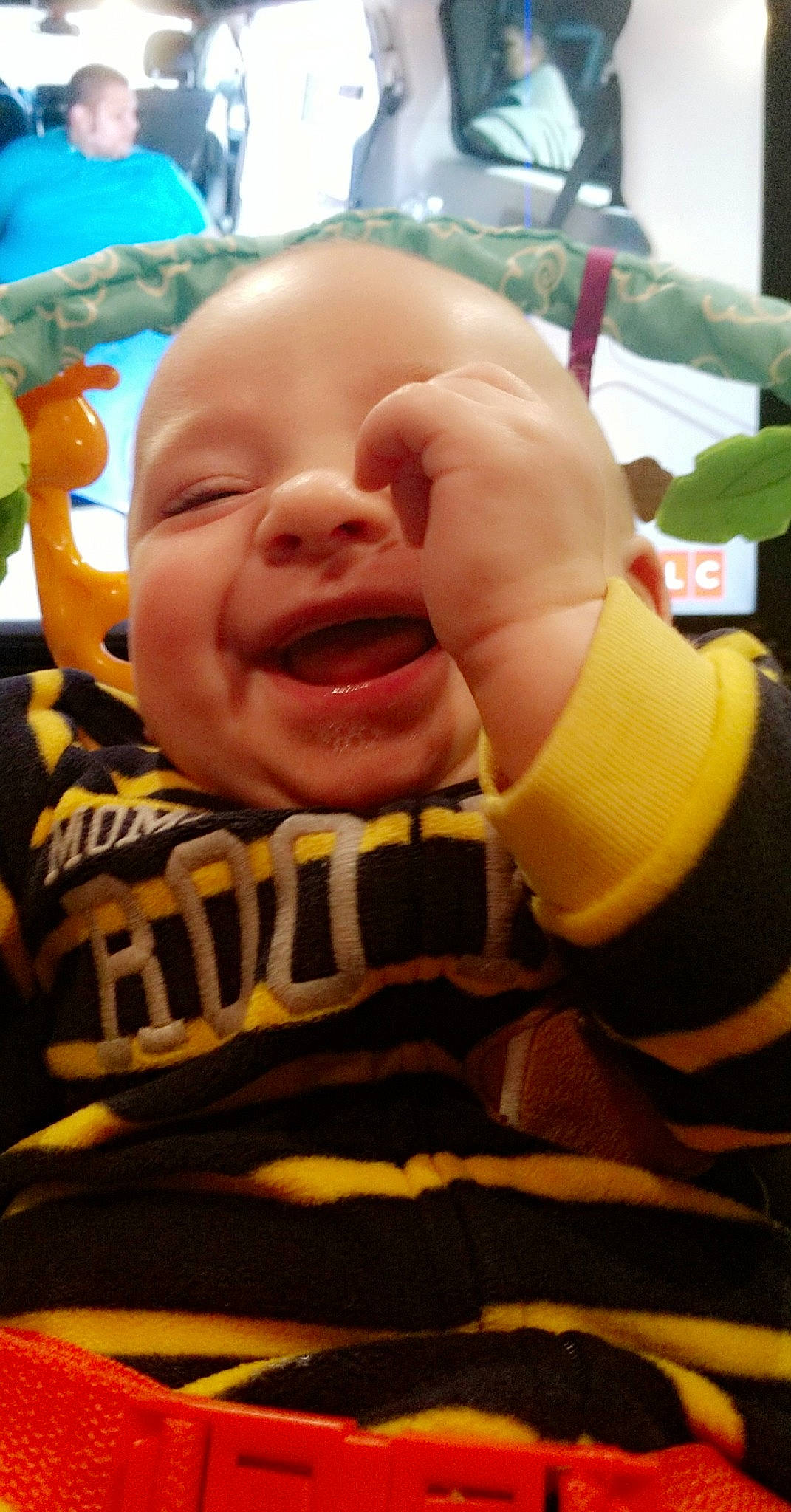 Damien joined the competition — help win amazing prizes! baby, cheek, child, facial_expression, fun, happy, head, laugh, mouth, nose, person, smile, toddler