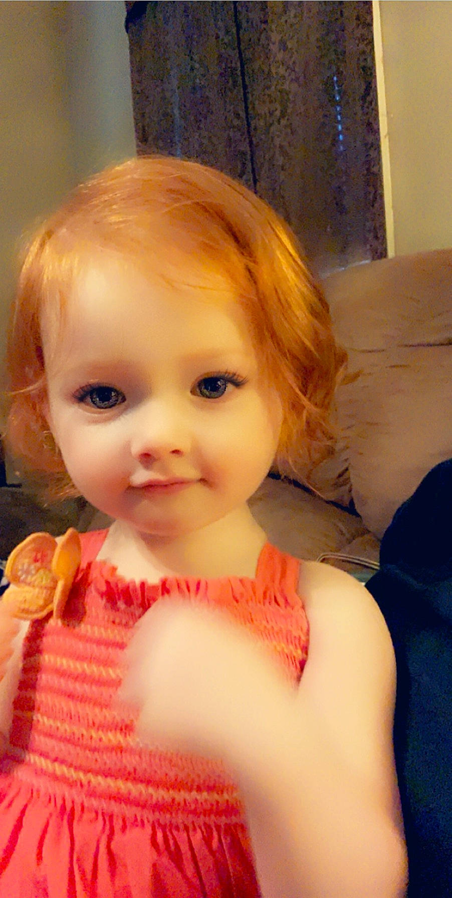 Kinlee is registered to the contest to win money with this photo: baby, blond, brown_hair, cheek, child, doll, eye, face, hair, head, iris, lip, nose, person, skin, toddler