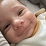 Emilio participe au concours pour gagner de l'argent avec cette photo : baby, smile, close_up, face, infant, soft_clothing, plush_toy, cozy, cute, child, skin, head, eyes, mouth, cheeks, indoors, portrait, happy, newborn, expression