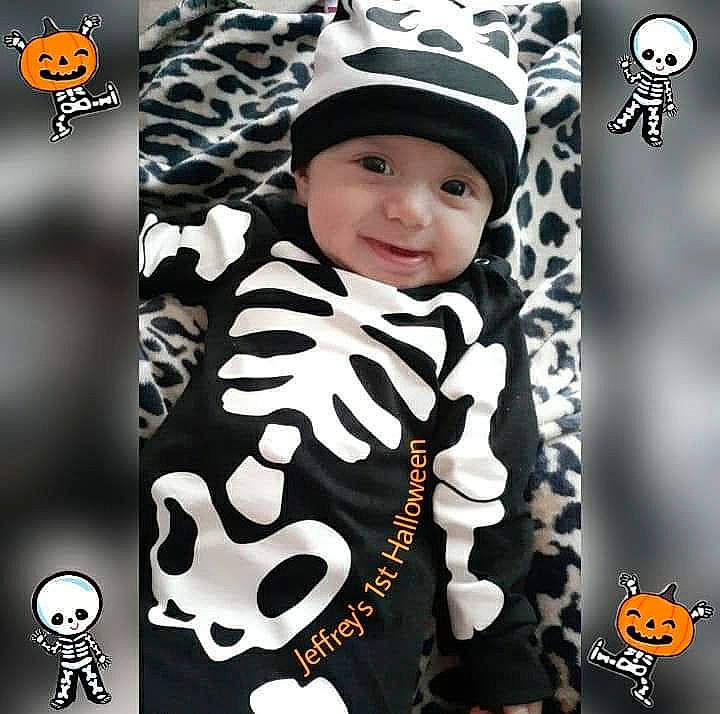 Jeffrey is registered to the contest to win money with this photo: baby, baby_toddler_clothing, black, cap, cool, flash_photography, font, gesture, happy, headwear, jersey, joy, pattern, person, photograph, product, sleeve, smile, snapshot, style