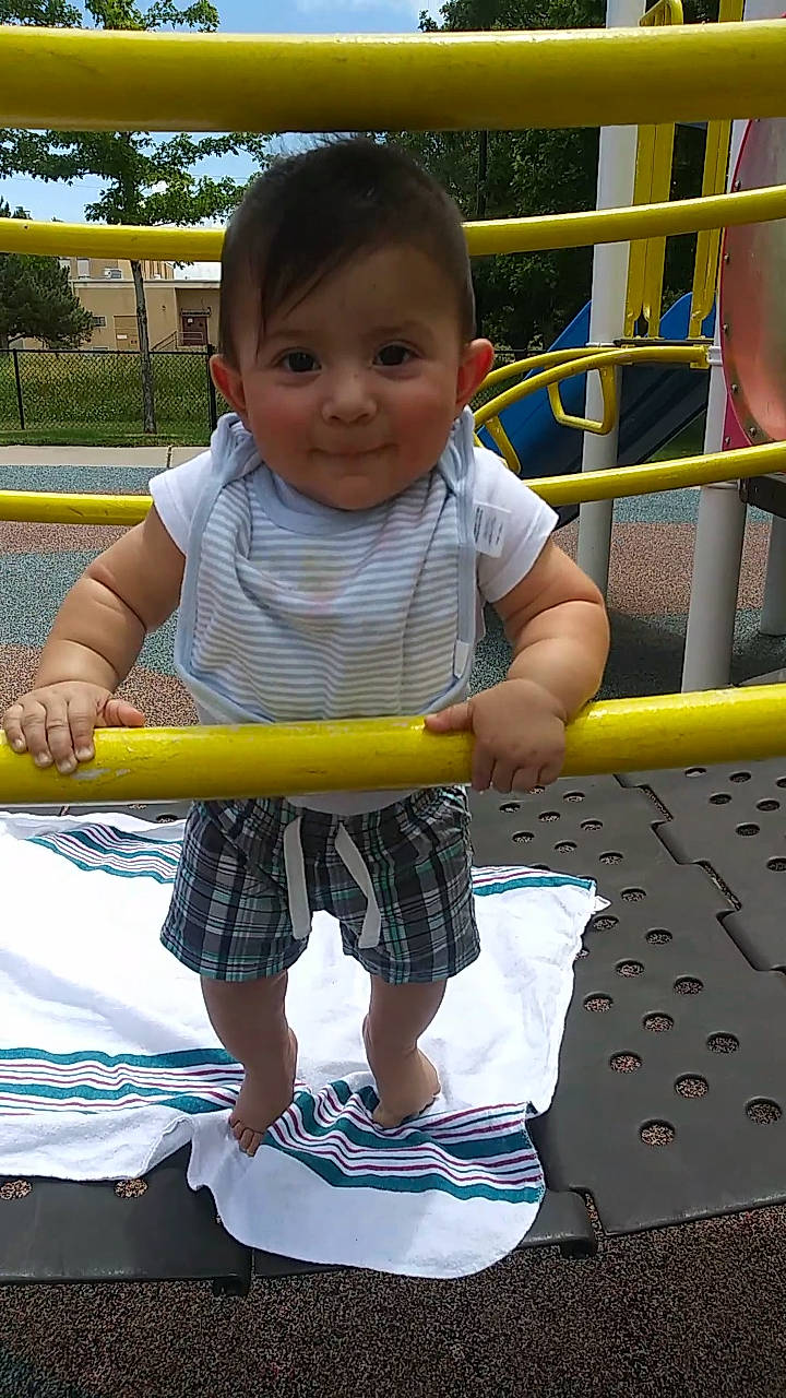Leonel joined the competition — help win amazing prizes! baby, child, fun, human_settlement, joy, leisure, outdoor_play_equipment, person, play, playground, public_space, recreation, skin, smile, summer, toddler, vacation, yellow