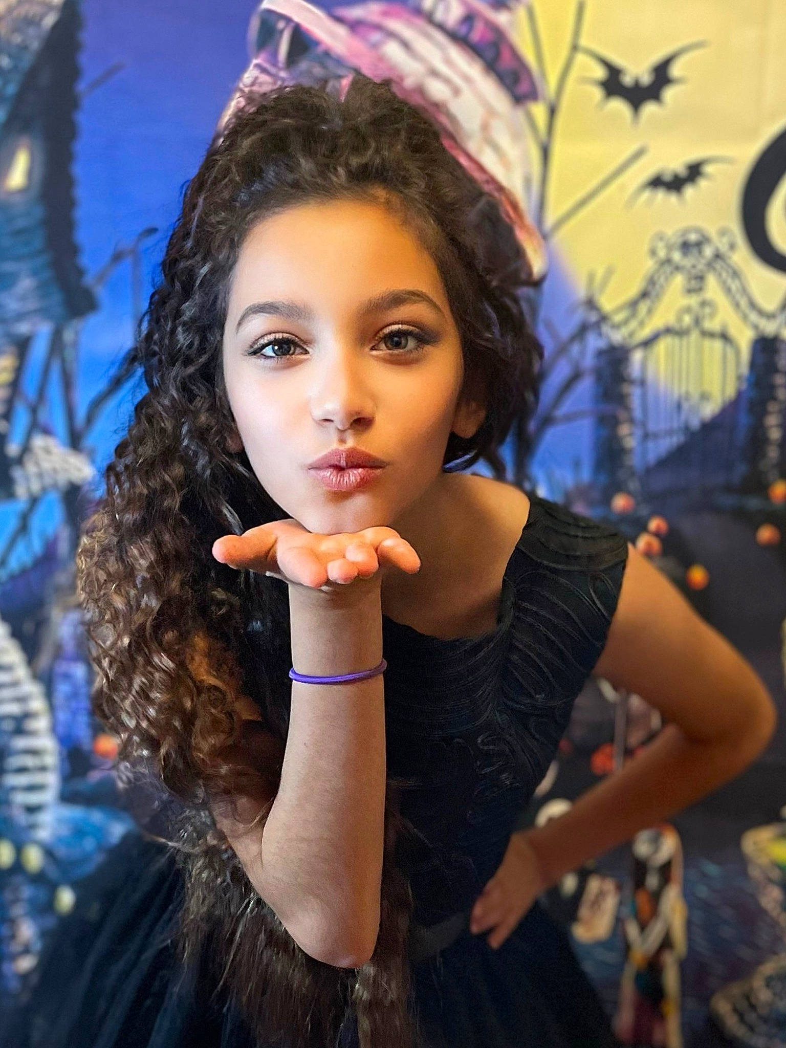 Audriana joined the competition — help win amazing prizes! beauty, black_hair, cool, electric_blue, eyelash, fashion, fashion_design, fashion_model, flash_photography, gesture, hair, hairstyle, happy, human, jewellery, lip, long_hair, person, shoulder, skin