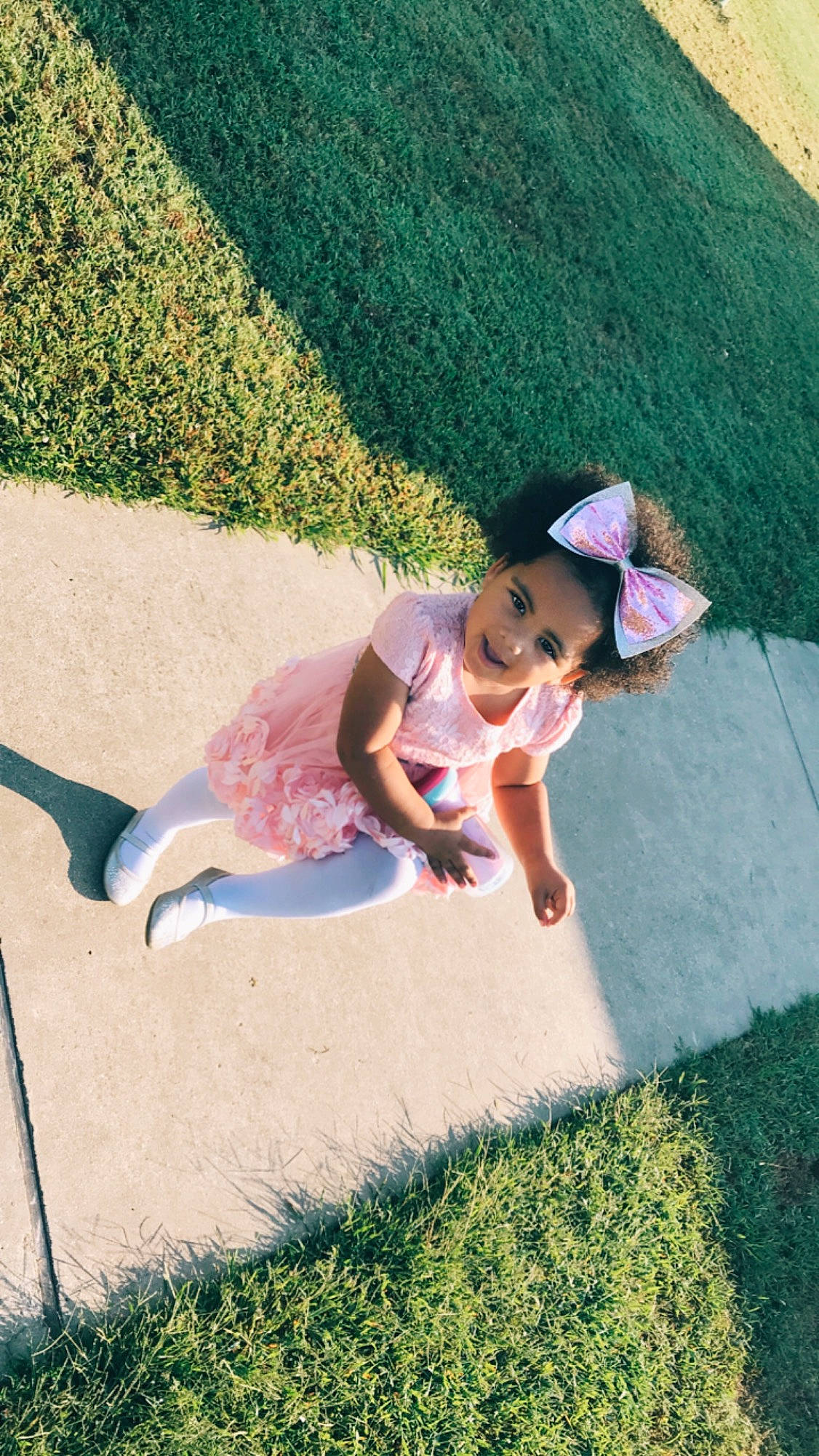 Elizabeth is registered to the contest to win money with this photo: canidae, child, cool, fawn, fun, grass, lawn, leisure, person, photography, pink, plant, play, recreation, shadow, summer, vacation