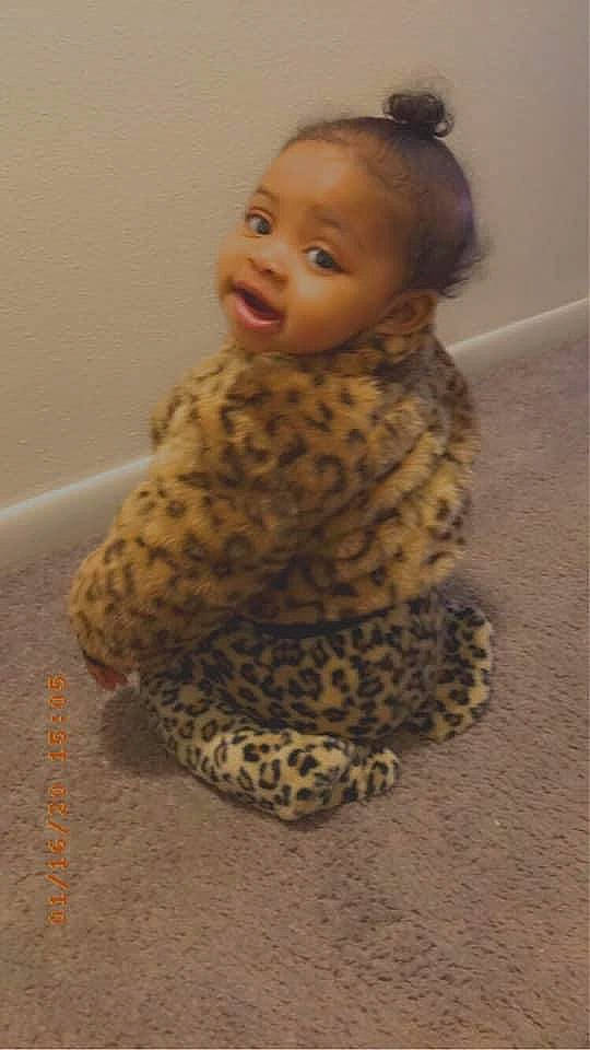 Blessing is registered to the contest to win money with this photo: baby, child, fawn, fur, head, person, skin, toddler