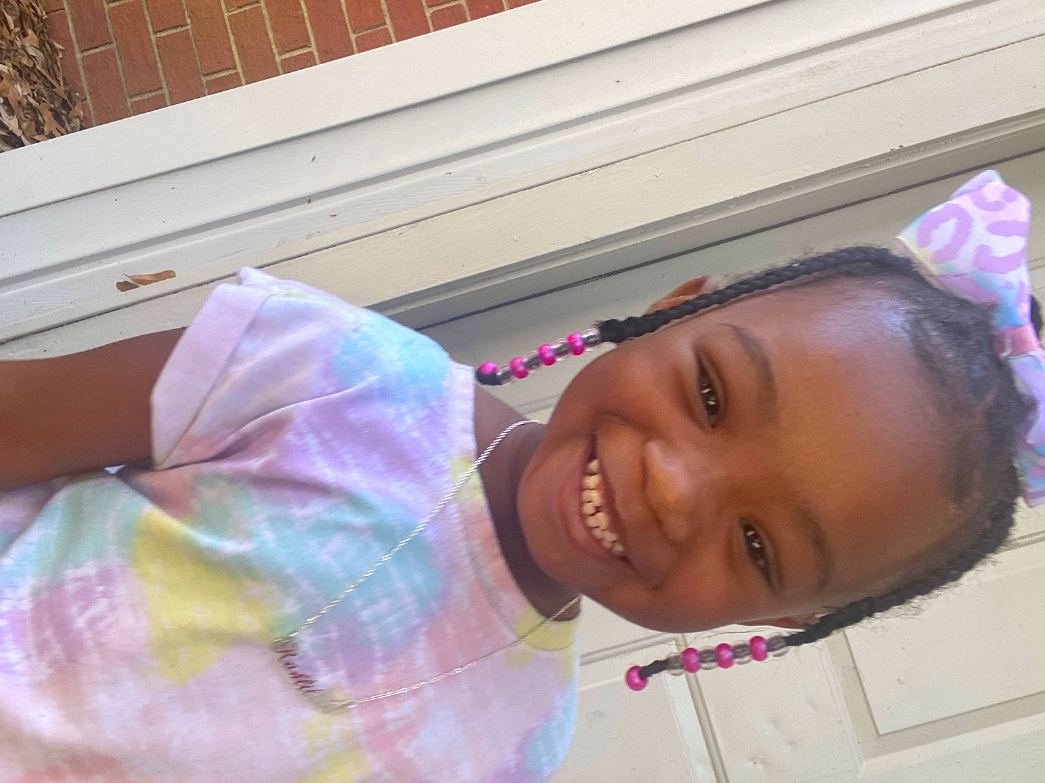 Kahlilia is registered to the contest to win money with this photo: cheek, child, eyebrow, eyelash, face, fun, happy, joy, leisure, lip, magenta, mouth, neck, nose, person, pink, play, room, skin, smile