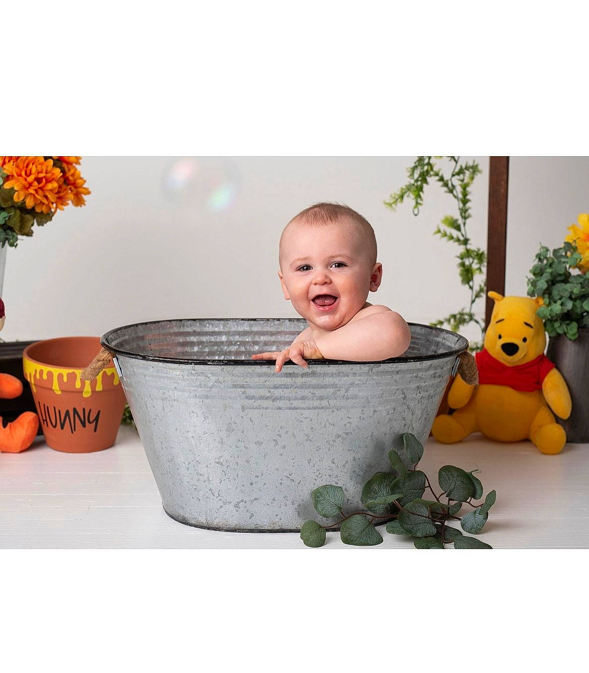 Hudson joined the competition — help win amazing prizes! baby, baby_products, baby_toddler_clothing, baby_toys, child, dishware, flower, flowerpot, font, happy, joy, natural_foods, orange, oval, person, plant, product, serveware, smile, still_life_photography