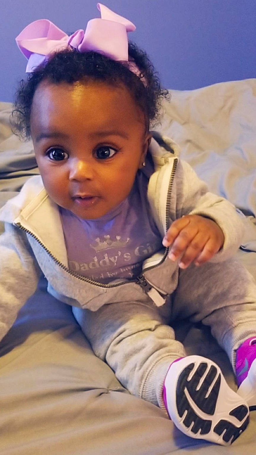 Patelyn joined the competition — help win amazing prizes! baby, black_hair, cheek, child, daughter, ear, eye, face, forehead, hair, hairstyle, head, human, lip, nose, person, play, skin, smile, surprise