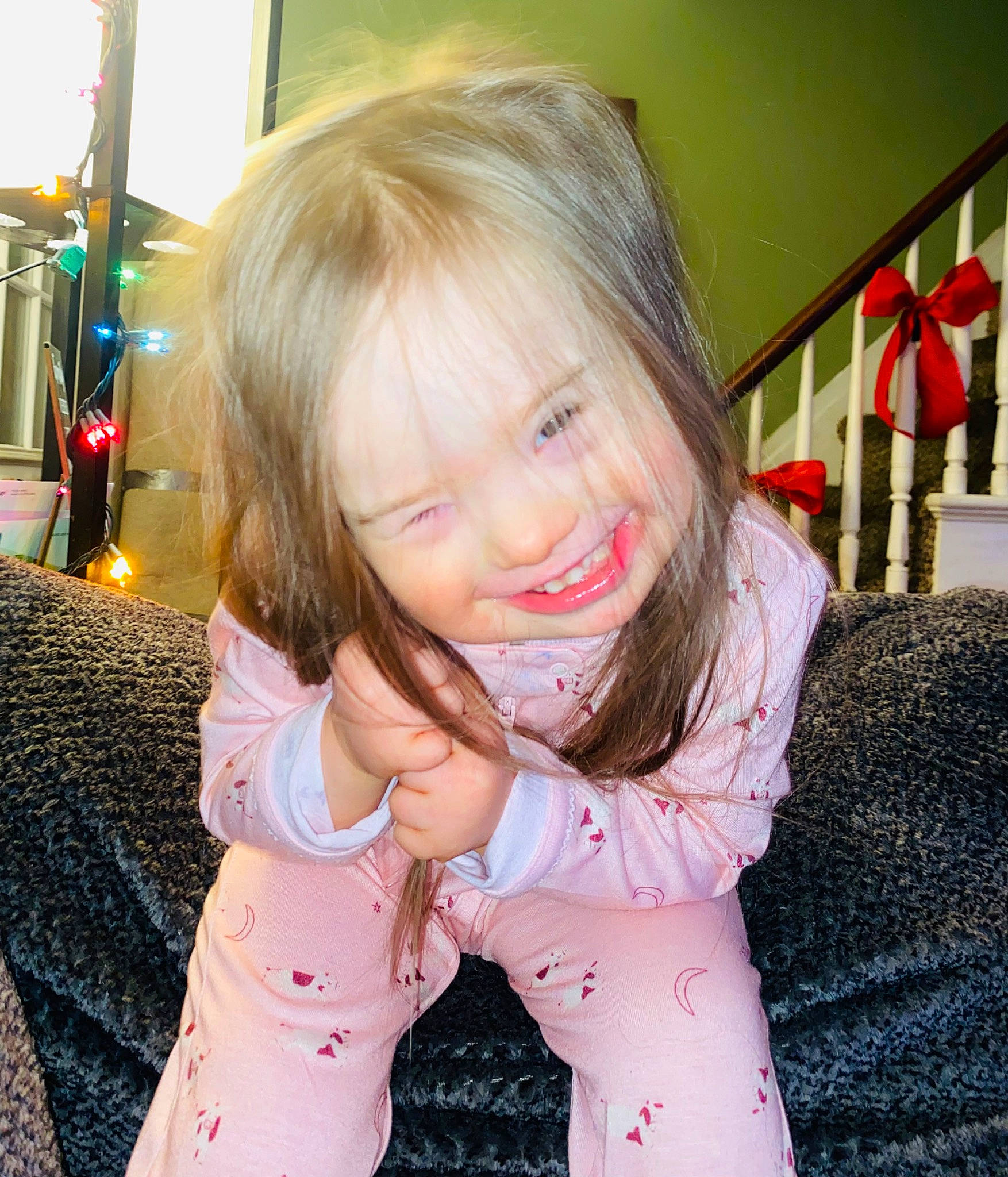Isla joined the competition — help win amazing prizes! baby_toddler_clothing, bangs, blond, brown_hair, cheek, child, facial_expression, fun, grass, happy, hime_cut, iris, joy, leisure, magenta, person, pink, sitting, skin, smile