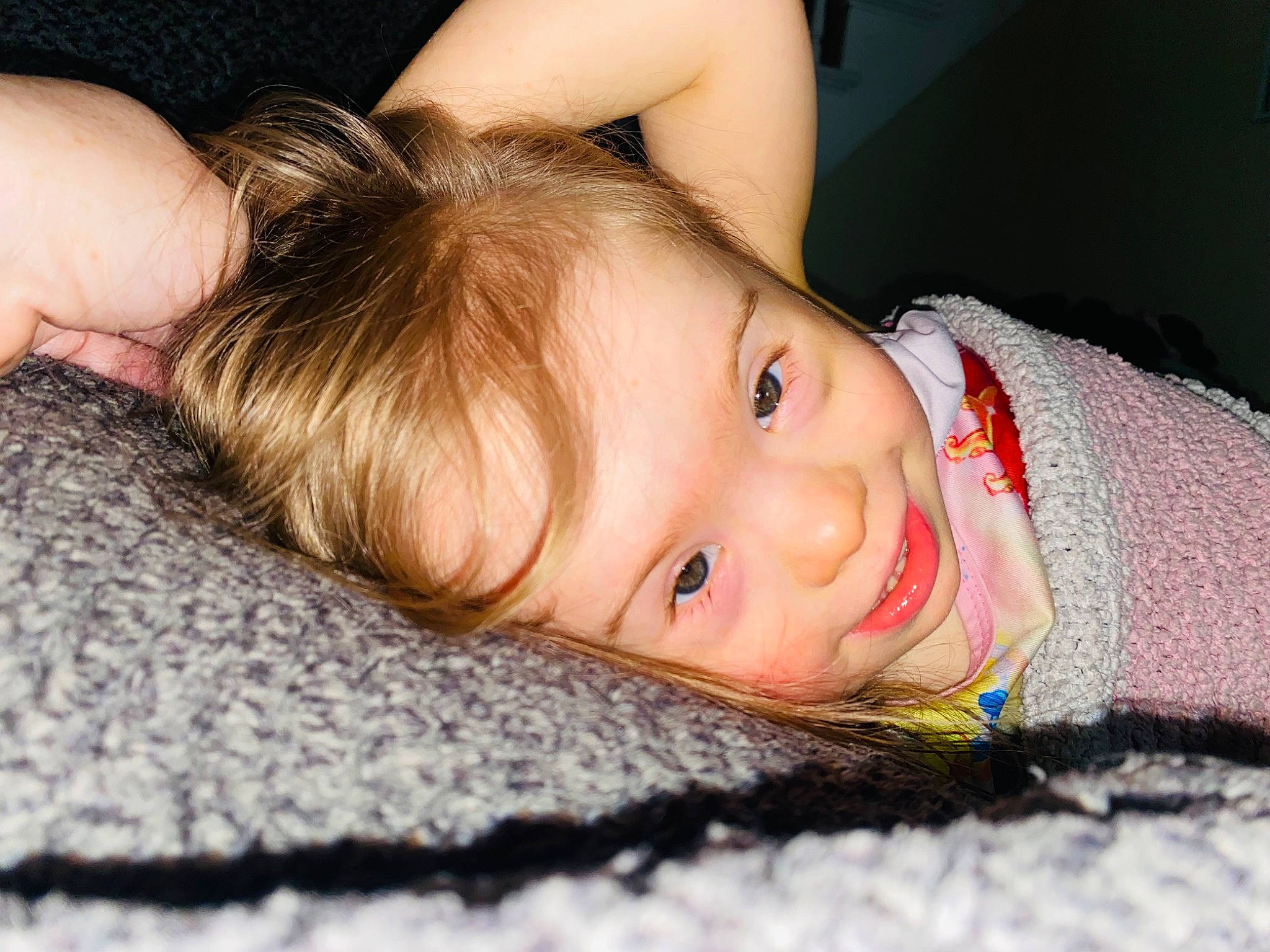 Isla is registered to the contest to win money with this photo: baby, baby_toddler_clothing, cheek, child, chin, eye, eyebrow, eyelash, flash_photography, flooring, hand, happy, head, iris, lip, nose, person, skin, smile, toddler