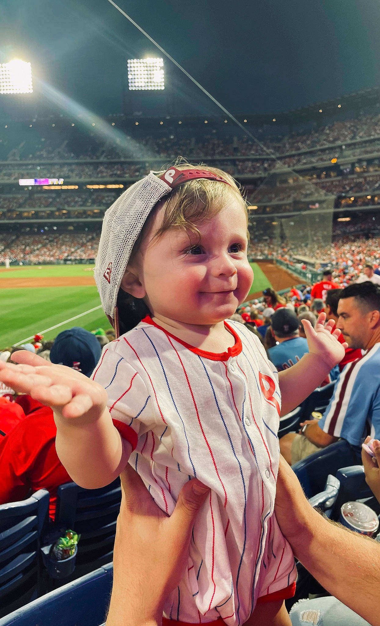 Hunter joined the competition — help win amazing prizes! arena, arm, baseball, baseball_cap, baseball_field, cap, college_baseball, competition_event, event, fan, fun, gesture, hand, happy, hat, joy, leisure, person, player, stadium