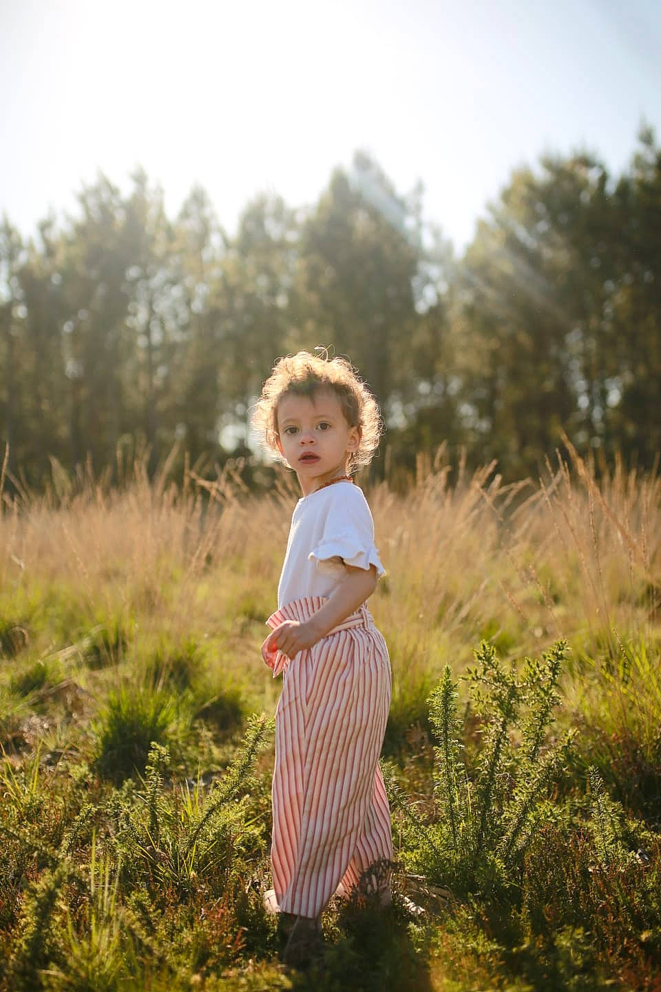 Miya participe au concours pour gagner de l'argent avec cette photo : blond, cloud, day_dress, dress, flash_photography, grass, grassland, hair, happy, landscape, meadow, morning, people_in_nature, person, plant, sky, summer, sunlight, toddler, tree