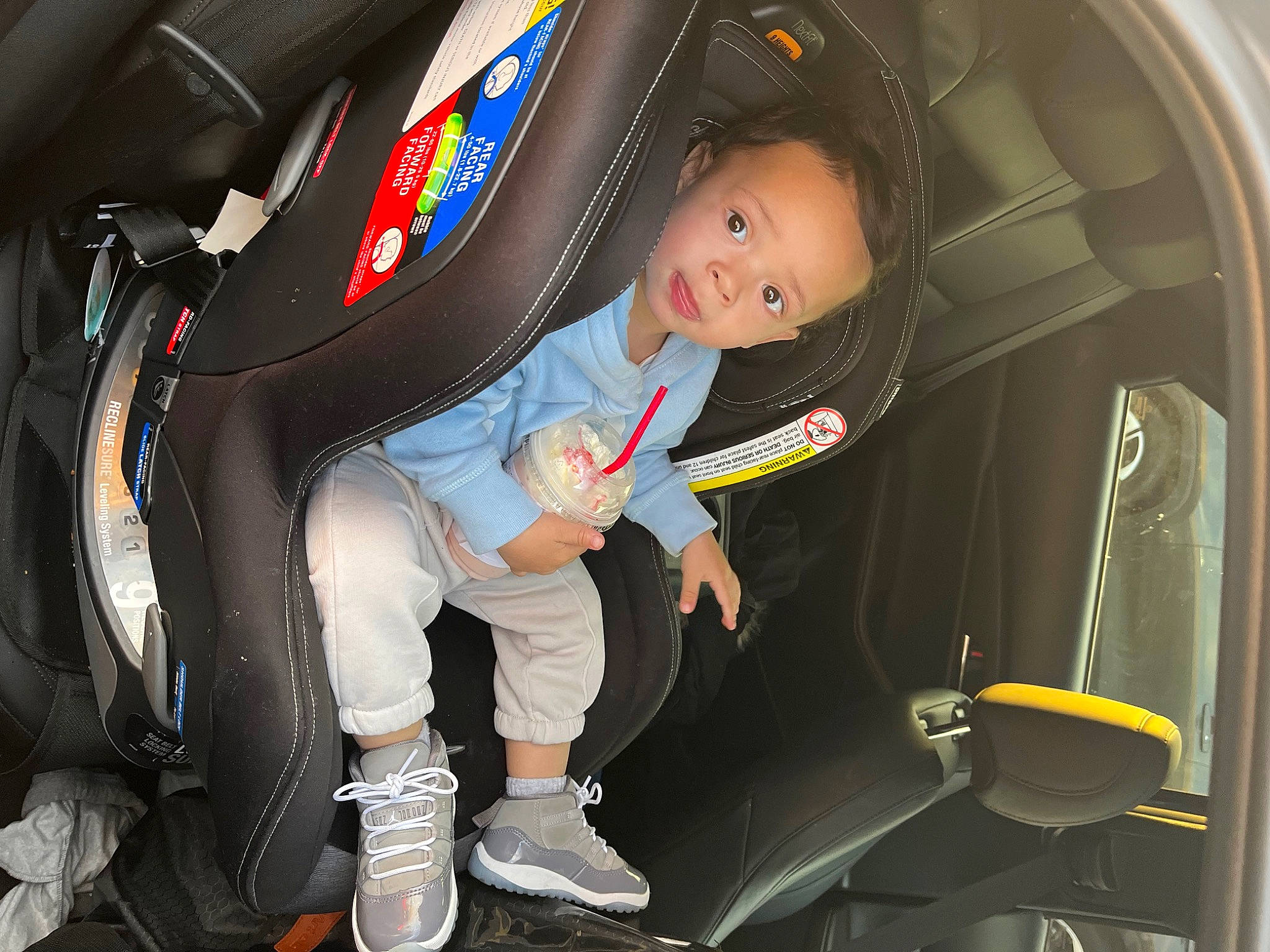 Gianni joined the competition — help win amazing prizes! auto_part, automotive_design, automotive_exterior, automotive_tire, car, car_seat, car_seat_cover, comfort, mode_of_transport, motor_vehicle, person, personal_luxury_car, seat_belt, smile, steering_part, steering_wheel, toddler, vehicle, vehicle_door, wheel