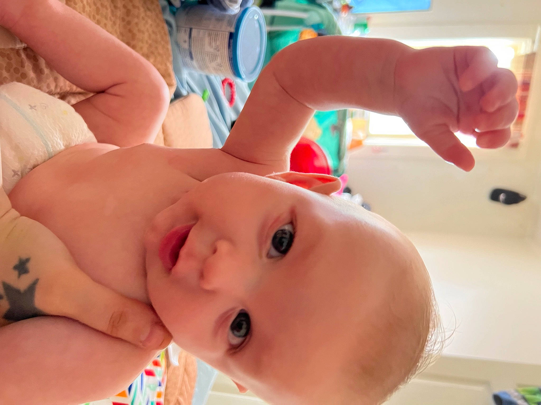Rowen joined the competition — help win amazing prizes! abdomen, baby, bathing, blue, cheek, chest, eyelash, finger, happy, head, leisure, lip, mouth, muscle, neck, nose, person, skin, stomach, toddler
