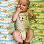 Kingston joined the competition — help win amazing prizes! baby, infant, child, onesie, koala_print, blanket, fish_pattern, sandals, footwear, cute, smiling, fingers_in_mouth, lying_down, indoors, playful, happy, portrait, skin, head, hands