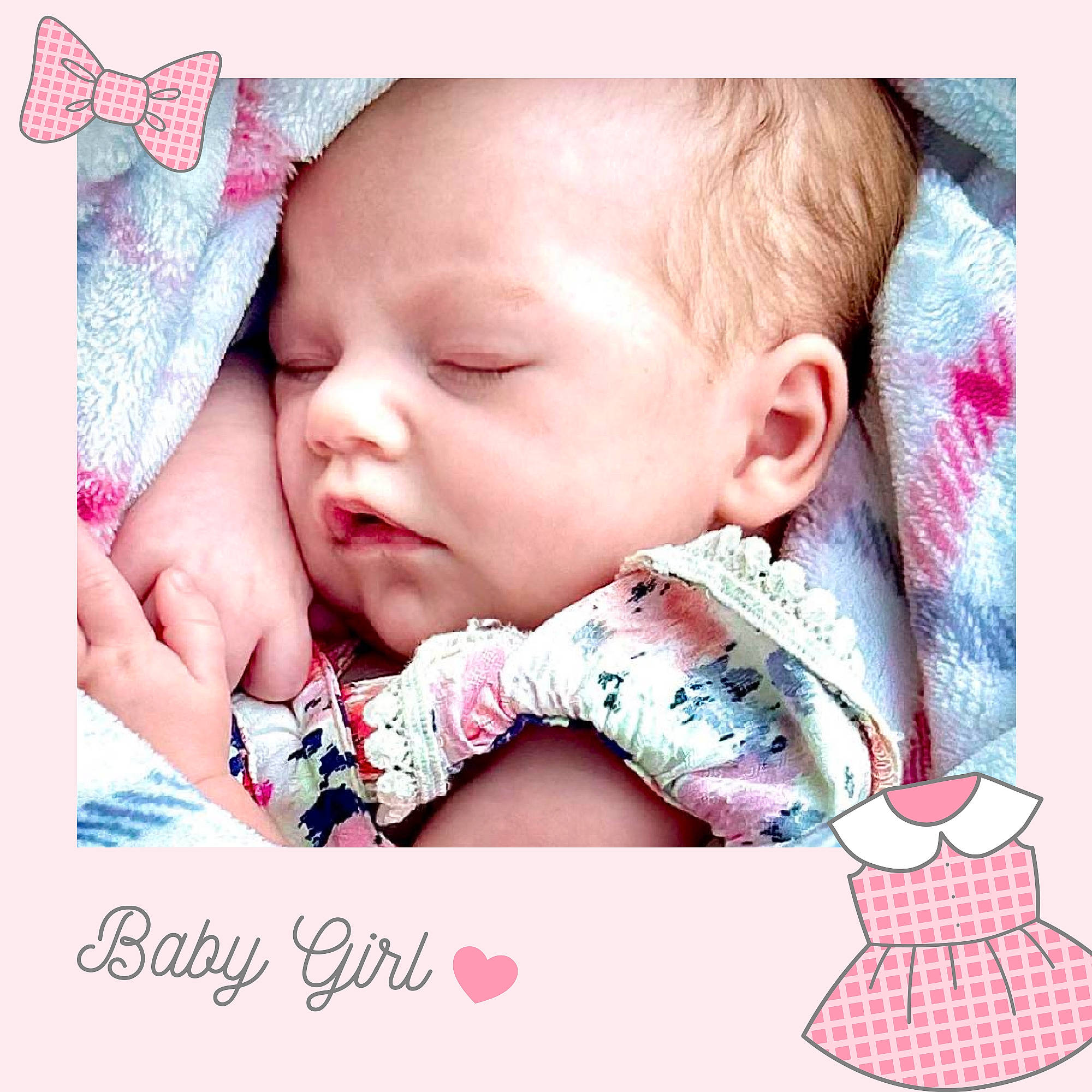 Elizabeth joined the competition — help win amazing prizes! baby, baby_sleeping, baby_toddler_clothing, cheek, child, comfort, design, eyelash, facial_expression, font, happy, linens, magenta, pattern, person, pink, product, skin, sleeve, textile