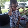 Kayson joined the competition — help win amazing prizes! child, cool, electronic_device, eyewear, fun, glasses, grass, happy, leisure, nose, shoulder, smile, summer, sunglasses, toddler, tree, vacation